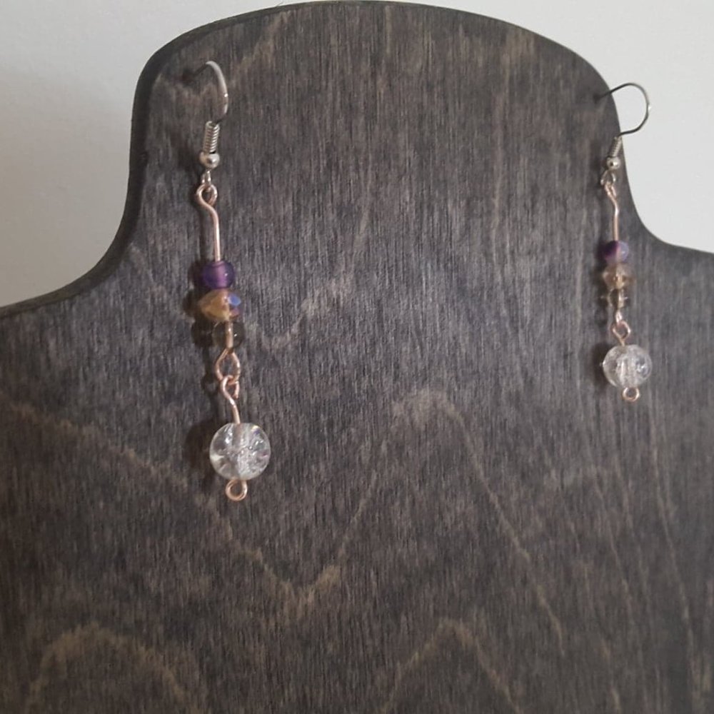 Angelic Crystal Cloud Faerie Fluorite Earrings - Picture 7 of 9